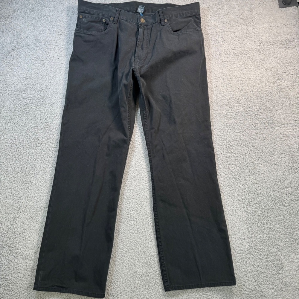 Polo Ralph Lauren Mens 36x29 Black Cotton Straight Leg 5 Pocket Pants‎